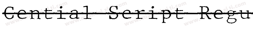 Cential Script Regul字体转换